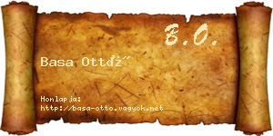 Basa Ottó névjegykártya